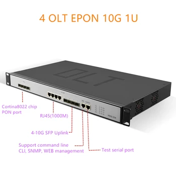 EPON OLT 4 порта E04 1U EPON OLT 1.25G/10G восходящий канал 10G 4 порта для тройного воспроизведения olt epon 4 порта pon 1.25G SFP-порт PX20+ PX20++ PX20+++ 6