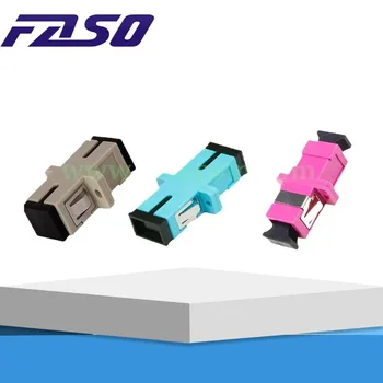 FASO 50шт SC Волоконно-Оптический Адаптер Симплексный ММ/OM3/OM4 Волоконный Соединитель Волоконно-Оптический Разъем 3