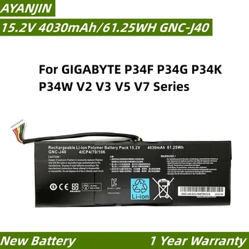 GNC-J40 961TA013F Аккумулятор для ноутбука 15,2V 4030mAh/61.25WH Для GIGABYTE серии P34F P34G P34K P34W V2 V3 V5 V7 1