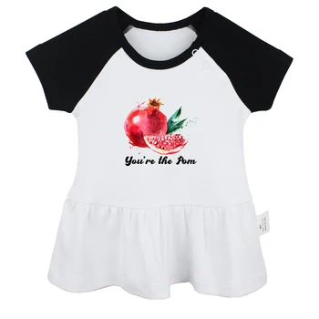 iDzn/ Новинка, ты-Помпон, гранат, забавные плиссированные платья с короткими рукавами для маленьких девочек, одежда для малышей от 0 до 24 м 6