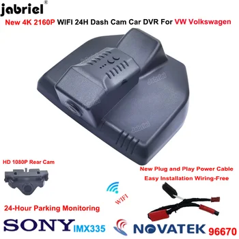 Jabriel Новый Wifi Автомобильный Видеорегистратор 24H Видеорегистратор Для 2021 2022 2023 2024 Volkswagen VW id3 ID3 ID.3 4K Видеорегистратор Передняя и Задняя Камеры 16