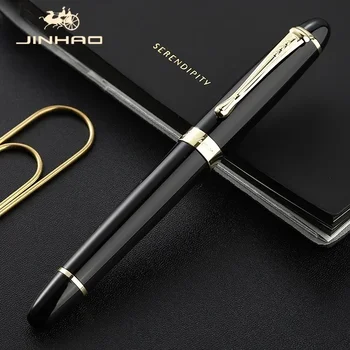 Jinhao X450 Роскошная Авторучка Высококачественные Металлические Чернильные Ручки для Офиса Школьные Принадлежности Стационарные Ручки для Письма 1