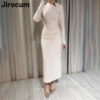 Jirocum, винтажное платье для выпускного вечера с высоким воротом, женские вечерние платья с длинным рукавом длиной до щиколоток, платья для официальных мероприятий в Саудовской Аравии. 3