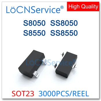 LoCNService 3000 шт. S8050 SS8050 S8550 SS8550 SOT23 NPN J3Y Y1 2TY Y2 500mA 0.5A 700mA 0.7A 1.5A 40 В Китайский Высокое качество