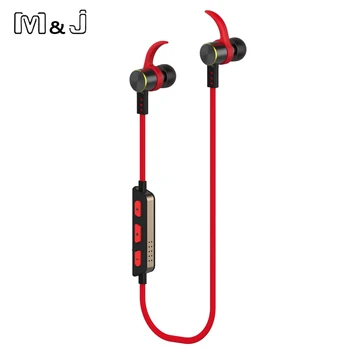 M & J J5 Водонепроницаемые Магнитные Наушники Bluetooth Беспроводные Стерео Спортивные Наушники-Вкладыши Для Бега С Микрофоном для Iphone Sumsang 2