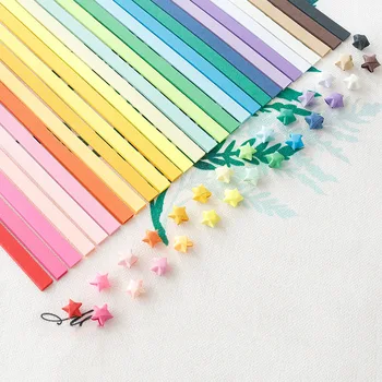 MOHAMM 540 Листов в полоску 27 разноцветных звездочек Оригами Складная бумага для школьного обучения рукоделию Проекты 
