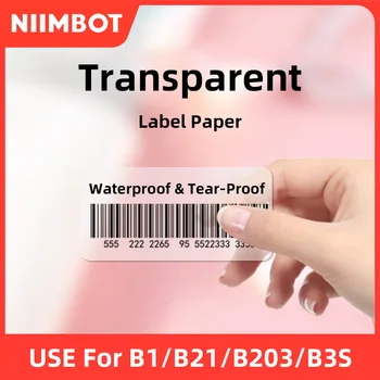Niimbot Прозрачные Наклейки Принтер Этикеток Наклейки Портативный Принтер Niimbot Термобумага Этикетки Официальные Подлинные Для B1/B21 9