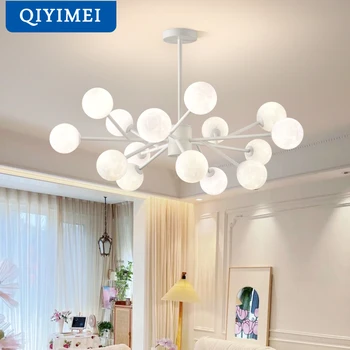 QIYIMEI 12/15 Lights Современная светодиодная люстра для столовой, кухни, подвесной светильник, Белое внутреннее освещение, лампы для домашнего декора, люстры 15