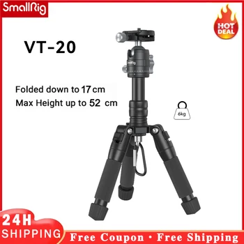 SmallRig Максимальная нагрузка 6 кг Легкий алюминиевый мини-штатив VT-20 4289 для камеры телефона Высота складывания 17 см 13