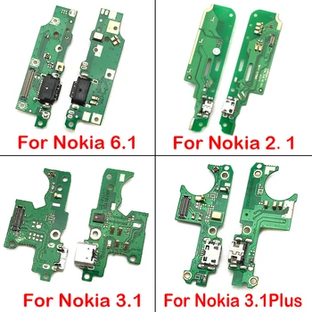 USB зарядное устройство, док-станция, порт для зарядки, Гибкий кабель для микрофона для Nokia 2.1 / 6.1 / 3.1 Plus / 7.1/ 5.1 2018 Запасные части 2
