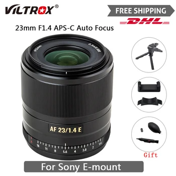 Viltrox 23 мм F1.4 Объектив камеры С автоматической Фокусировкой APS-C Портретный Объектив С большой диафрагмой Для Sony E Mount Lens A9 A7RIV A7II A7S A6600 A7 7