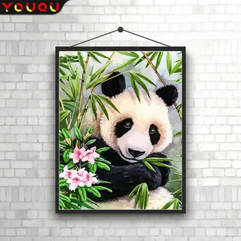 YOUQU Высококачественная алмазная живопись из крупногабаритной серии животных ”Панда