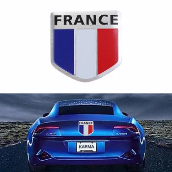 Автомобильная наклейка с национальным флагом Франции, значок на бампере, наклейка для украшения кузова автомобиля (в форме щита) 19