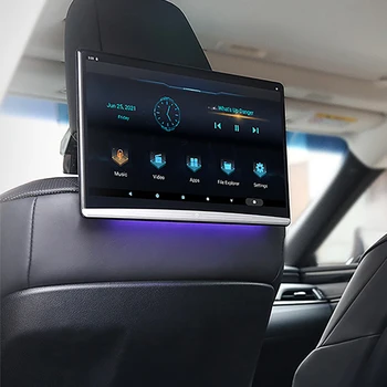 Автомобильные экраны с диагональю 13,3 дюйма, экран телевизора на заднем сиденье, подголовник Android с монитором, Bluetooth, Wi-Fi, онлайн-видеоплеер для фильмов / Netflix / Youtube 9