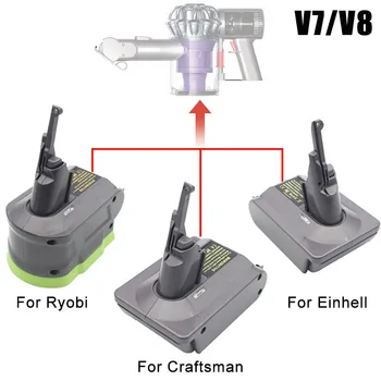 Адаптер литий-ионного аккумулятора RYO18V7/V8 MAN20V7/V8 EIN18V7/V8 Для Ryobi Для Einhell Для Craftsman Для Пылесоса серии Dyson V7V8 3