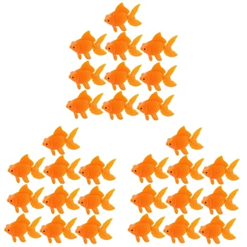 Аквариум, Оранжевая пластиковая золотая рыбка, украшение для аквариума, 30 шт. 12