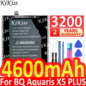 Аккумулятор для смартфона KiKiss 3200 для BQ Aquaris X5 Plus X5Plus (1ICP5/61/73) Bateria 4600mAh 2