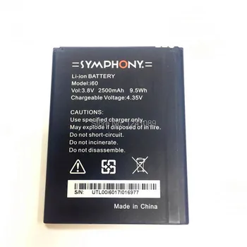 Аккумулятор мобильного телефона для SYMPHONY i60 аккумулятор 2500 мАч Длительное время ожидания Высокая емкость для SYMPHONY i60 аккумулятор 4