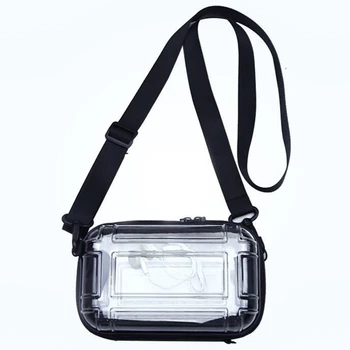 Акриловая прозрачная маленькая сумка через плечо, женская прозрачная пластиковая маленькая сумка через плечо, портативная косметичка, кошелек, чехол для мобильного телефона 19