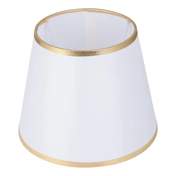 Барабанный абажур Пылезащитный тканевый абажур бочкообразной формы, настольная напольная люстра, замена света для домашнего офиса, белый 1