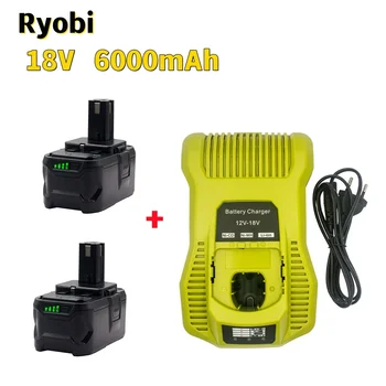 Бесплатная ДоставкаReplace Ryobi ONE18V Беспроводной электроинструмент BPL1820 P108 P109 P106 RB18L50 RB18L40 Литий-ионный аккумулятор 6000 мАч 11