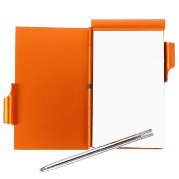 Блокнот-раскладушка, Стильный металлический держатель, Многоцветный Мини-карманный блокнот, Маленький бумажный Портативный офисный Блокнот с ручкой 10