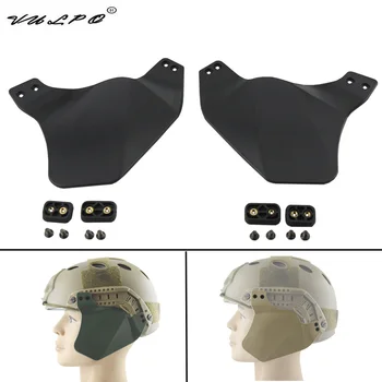 Боковая крышка пейнтбольного страйкбольного шлема VULPO, тактический шлем, две защитные крышки для ушей, аксессуары для шлема FAST MICH ACH 13
