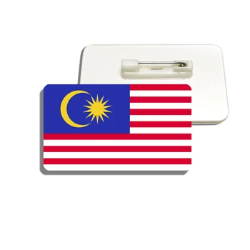 Брошь с флагом Малайзии, акриловый ювелирный значок, любезно предоставленный булавкой на лацкане для встреч, рюкзаки, аксессуары для рубашек, пряжка для шарфа 5