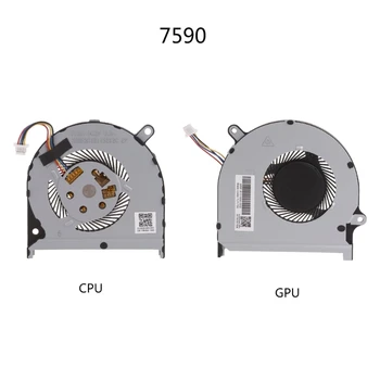Вентилятор Охлаждения процессора GPU Вентилятор Радиатора Ноутбука для INSPIRONs 7590 7591 Cooler DC5Vv J60A 17