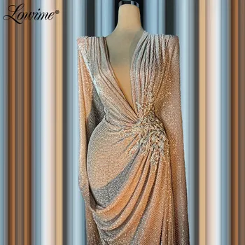 Вечернее платье с серебряными блестками, Арабский дизайн Дубая, женские платья для ночных вечеринок, Турецкие кафтаны, платья для выпускного вечера в стиле Русалки 2021 5