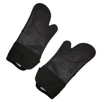 Водонепроницаемая нескользящая силиконовая перчатка для микроволновой печи, толстая теплоизоляционная перчатка для выпечки, защищающая от ожогов 18