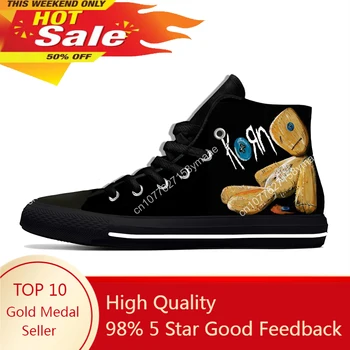 Высокие кроссовки Korn Rock Band, мужская женская повседневная обувь для подростков, парусиновые кроссовки для бега с 3D-принтом, дышащая легкая обувь 5