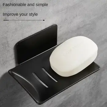 Высококачественная подставка для мыла Настенный держатель для мыла Губка для мыла из нержавеющей стали Аксессуары для ванной Комнаты Мыльницы Самоклеящиеся