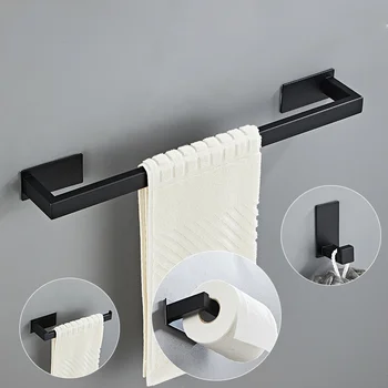 Гвоздь черный полотенце держатель крюк робы настенный полотенце Кольцо держатель для туалетной бумаги из нержавеющей стали ванная комната аппаратных аксессуаров 18