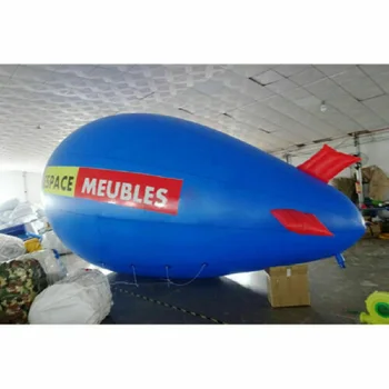 Гигантский надувной рекламный дирижабль длиной 6 м 20 футов / Летающий гелиевый шар / Новый бесплатный логотип 2