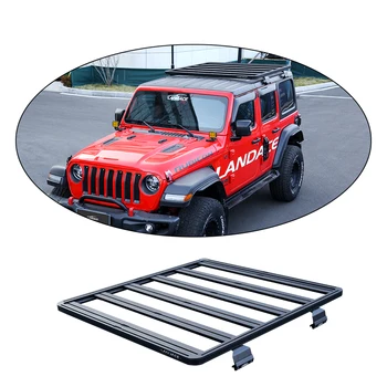 Горячая распродажа Базовый Багажный лоток из алюминиевого сплава, Багажник на крышу, корзина для Jeep Wrangler JK JL 17