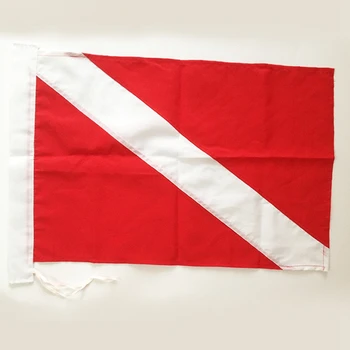 Дайв-флаг для подводного плавания и подводной охоты с поплавком, буем, лодкой, шестом 35x50 см 3