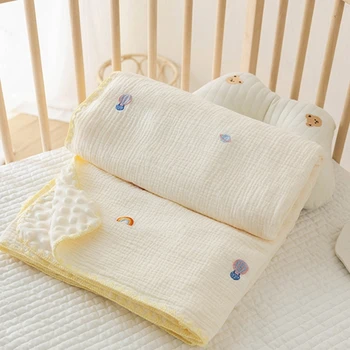 Детское Одеяло для пеленания, одеяло для душа, обертывание, одеяло для сна для младенцев, детская коляска для мальчиков и девочек, постельные принадлежности для кроватки 2