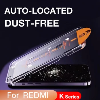 Для Redmi K60 K60e K50 K40 K30 K20 Pro Plus K30i K30s 10X9 Защитная Пленка для экрана Из закаленного Стекла Простая Установка Комплект Для Автоматического Удаления Пыли 2