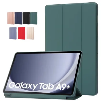 Для Samsung Tab A9 Plus Чехол из Искусственной кожи Мягкая Силиконовая Задняя Подставка Чехол для планшета Funda Galaxy Tab A9 A9 Plus Чехол Coque 12
