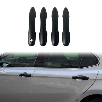 Для Toyota Camry 2018-2023 Corolla 2020-2023 Замена отделки Дверной ручки автомобиля (Без отверстий для смарт-ключей, матовый черный) 2