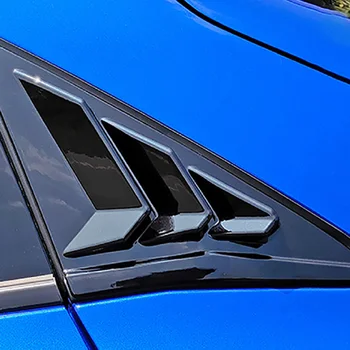 Для Хэтчбека Honda Civic Type R 2019 2020 2021 Задняя Четверть Окна Автомобиля Боковые Жалюзи Вентиляционная Наклейка Крышка Аксессуары Для Укладки 17