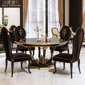 Европейский круглый стол большой 1,8 метра на 8 персон большой стол американский 1,5 метра маленькие обеденные столы и стулья