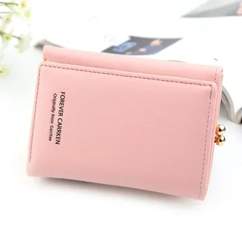 Женский маленький кошелек, Корейский кошелек для монет, кошелек с несколькими картами, женская персональная кожаная сумка, портативный держатель для карт. 10
