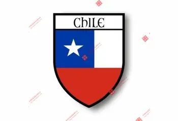 Забавные гоночные наклейки Сувенирная виниловая наклейка Автомобильный щит Флаг города Герб Мира Наклейки на шлем гоночного мотоцикла Чили 11