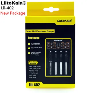 Зарядное устройство LiitoKala Lii-402 18650 1.2V 3.7V 3.2V 3.85V AA / AAA 26650 10440 14500 16340 25500 NiMH литиевая батарея smart charger 3