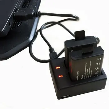 Зарядное устройство для камеры, двойное зарядное устройство USB, Аксессуар для камеры для всех моделей портативных безопасных двойных аккумуляторных батарей SJCAM 19
