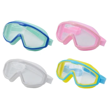 Защита от запотевания и ультрафиолета для мальчиков и девочек, безопасные силиконовые очки для плавания для детей 3-16 лет 4