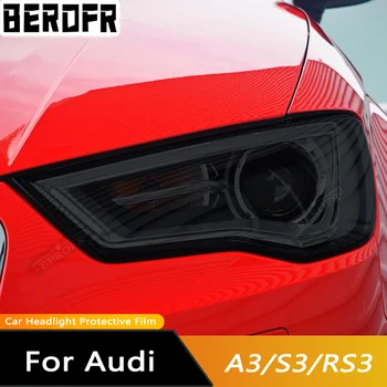 Защитная Пленка Для Автомобильных Фар Прозрачная Дымчато-Черная Наклейка TPU Для Audi A3 8Y S3 RS3 8V 2021 2022 S Line Sportback 2014-On 6