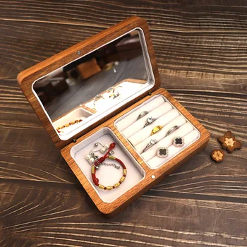 Изготовленная на заказ деревянная шкатулка из дерева Зебра для бус, браслета, ожерелья, серег-гвоздиков, подставки для браслетов, органайзера для путешествий